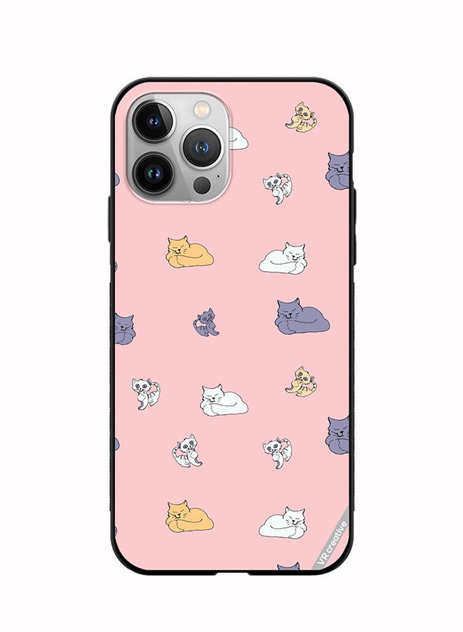 VR CREATIVE Protective Case Cover For Apple iPhone 12 Pro Max Sleeping Cats And Playing Kittens Design Multicolour - Image 1