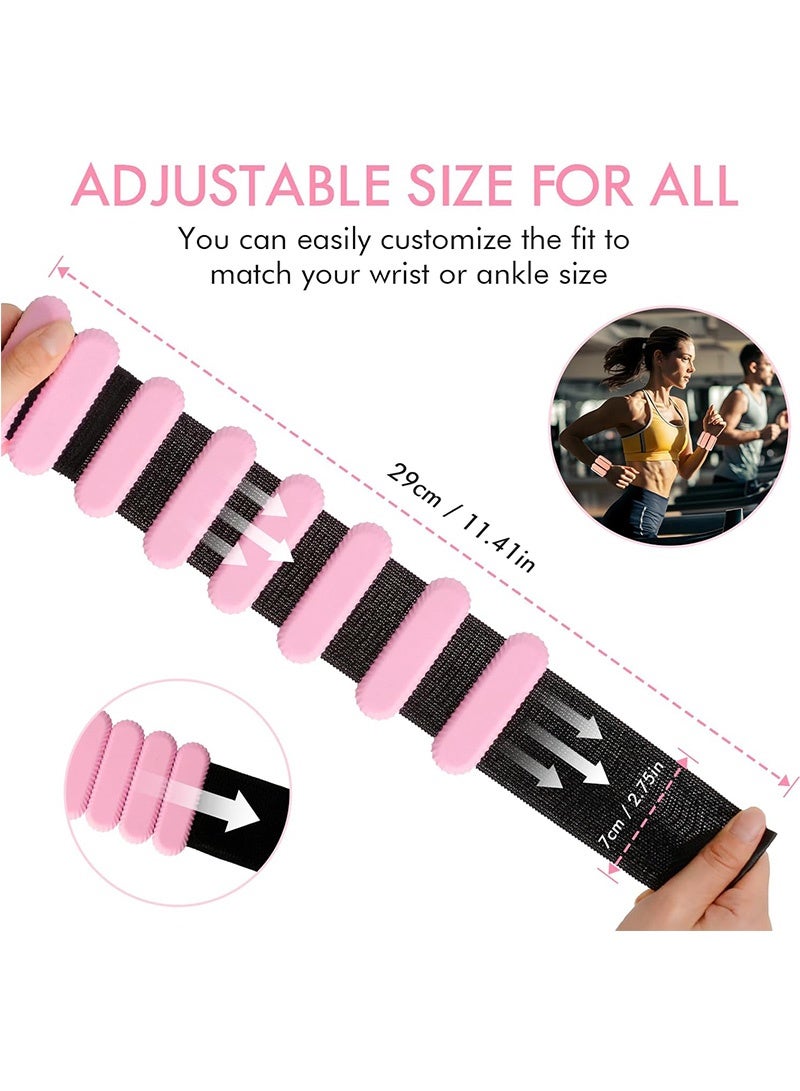 Topyich Adjustable Ankle Weights, 1lb Silicone Arm Weights for Men Women, Wrist Weights for Yoga Running Dance Strength Training - Image 2