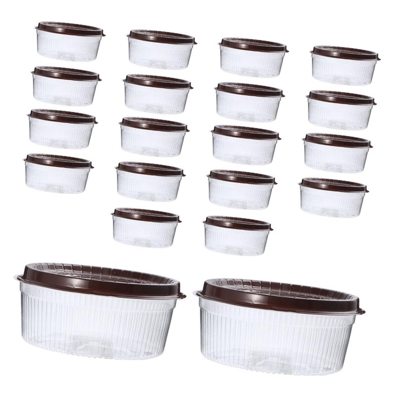 8 Inch Round Plastic Cake Storage Boxes With Lids 20Pcs For Cupcakes Pastries - Image 2