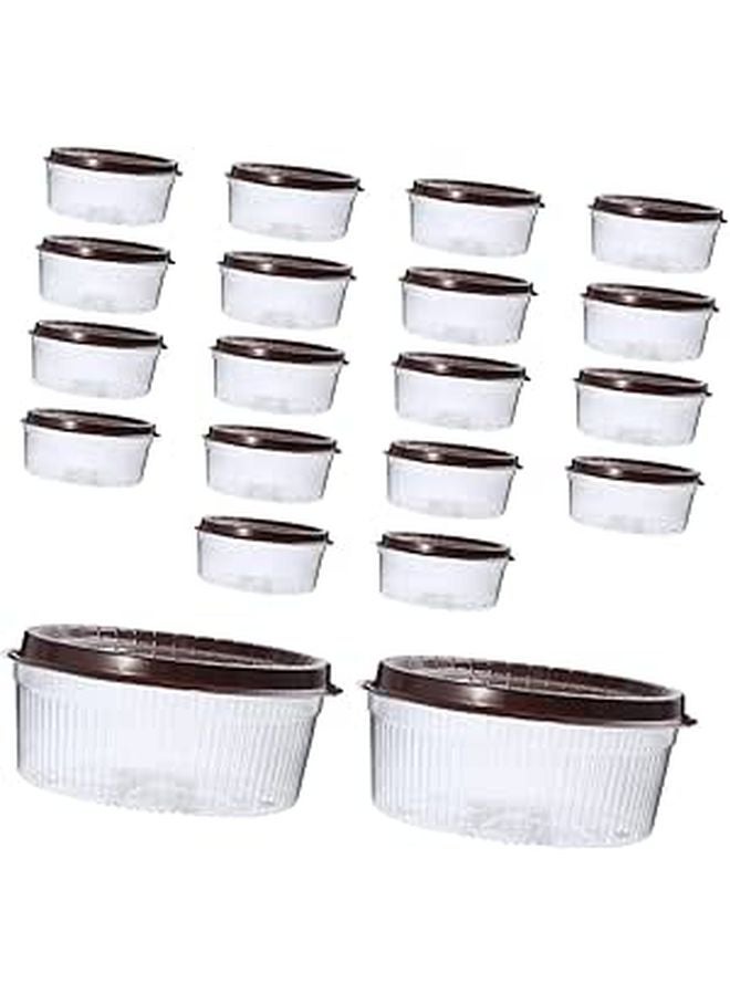 8 Inch Round Plastic Cake Storage Boxes With Lids 20Pcs For Cupcakes Pastries - Image 1