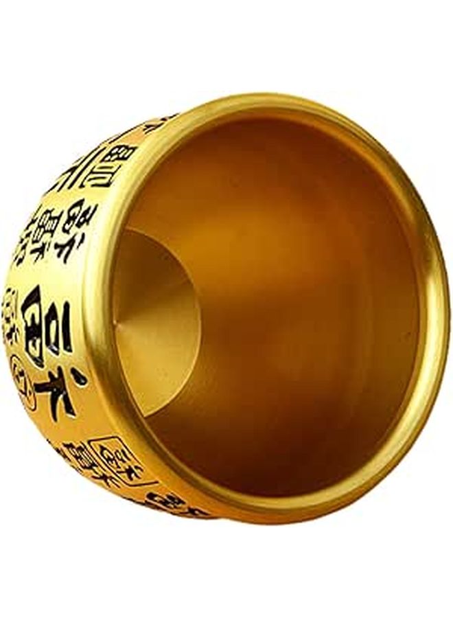 Large Brass Feng Shui Fortune Bowl Decorative Offering Basin for Home Office Wealth - Image 1