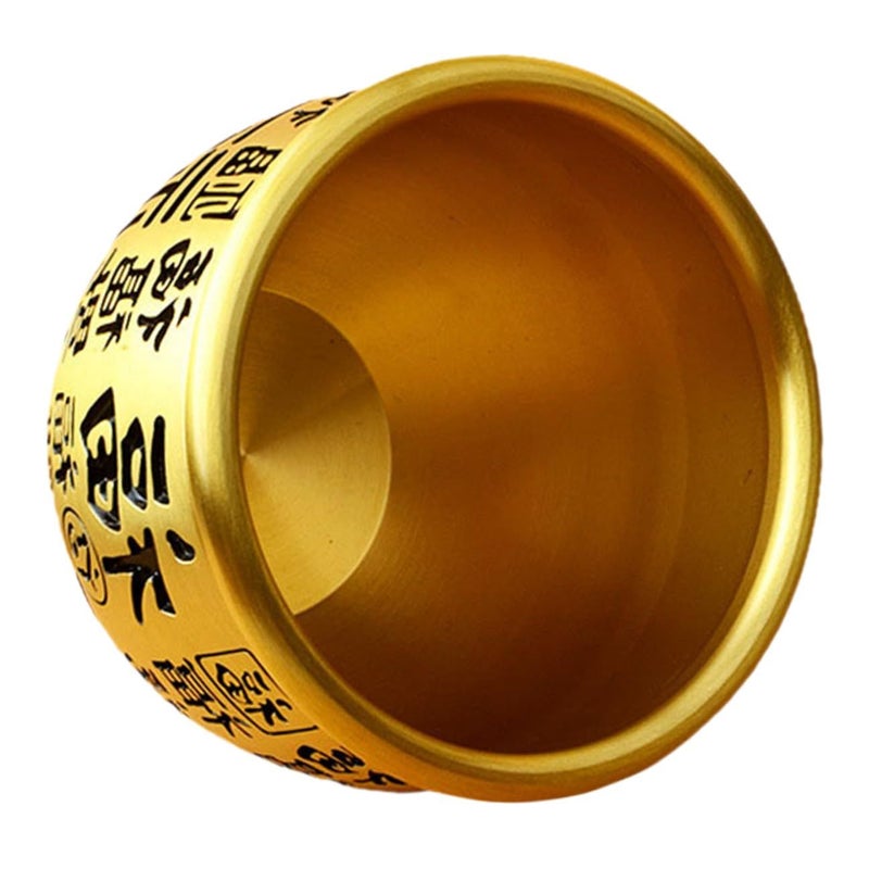 Large Brass Feng Shui Fortune Bowl Decorative Offering Basin for Home Office Wealth - Image 2