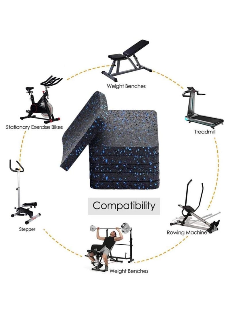 Terrain Exercise Equipment Mat Pads – 6pcs Anti-Slip Treadmill Footpads for Floor & Carpet Protection - Image 5