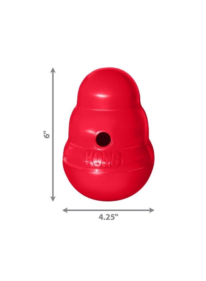 كونج لعبة كونغ ووبلير التفاعلية للكلاب لتوزيع المكافآت - وحدة تغذية بطيئة للكلاب لتناول طعام صحي - للكلاب المتوسطة/الصغيرة - Image 4