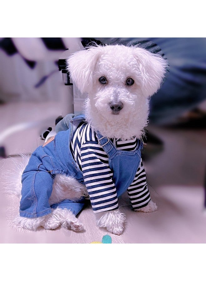 Rbenxia Rbenxia 1 Piece of Dog Denim Shirts Puppy Jean Jacket Sling Jumpsuit Costumes Pet Jean Overalls Dog Pants Outfits for Small Puppy Cat Pets (Blue, Small) - Image 4