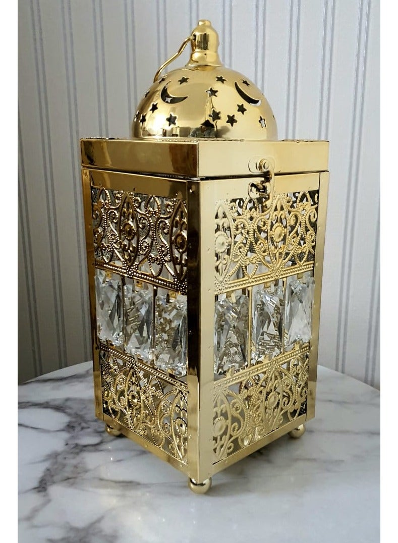 فانوس رمضان الذهبي مع صوت ترحيبي مرحب مرحب يا هلال - Image 2