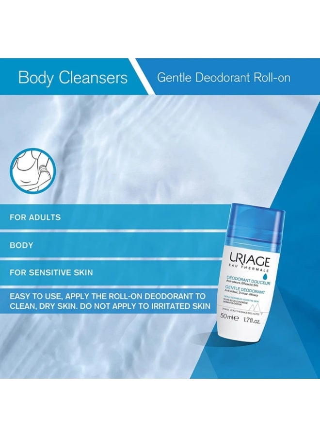 Uriage Roll-On Deodorant For Sensitive Skin Unisex 50ml Refreshing 2 pcs - Image 2