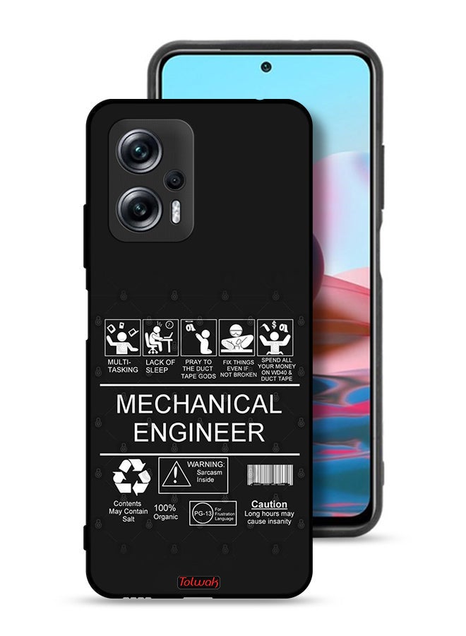 Tolwak Xiaomi Redmi Note 11T Pro Plus 5G Protective Case Cover Mechanical Engineer Sticker - Image 1