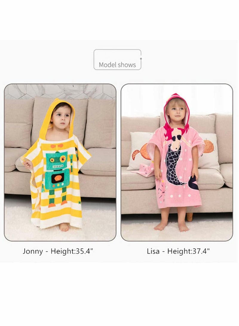 Y&D Kids Bath Towel, 🍄【Size Of Hooded Towel】Small:23.6x23.6 inch. This Towel Suitable for baby and kids, Allowing Plenty Room For Growth, this soft comfortable kids poncho towel is ideal 1-4 - Image 5