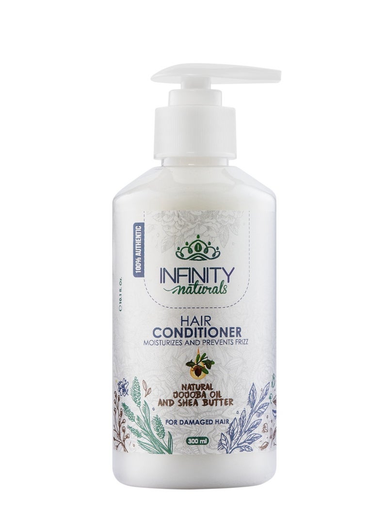 إينفينيتي بلسم علاج الشعر الطبيعي 100% زيت الجوجوبا الطبيعي وزبدة الشيا بحجم 300 مل