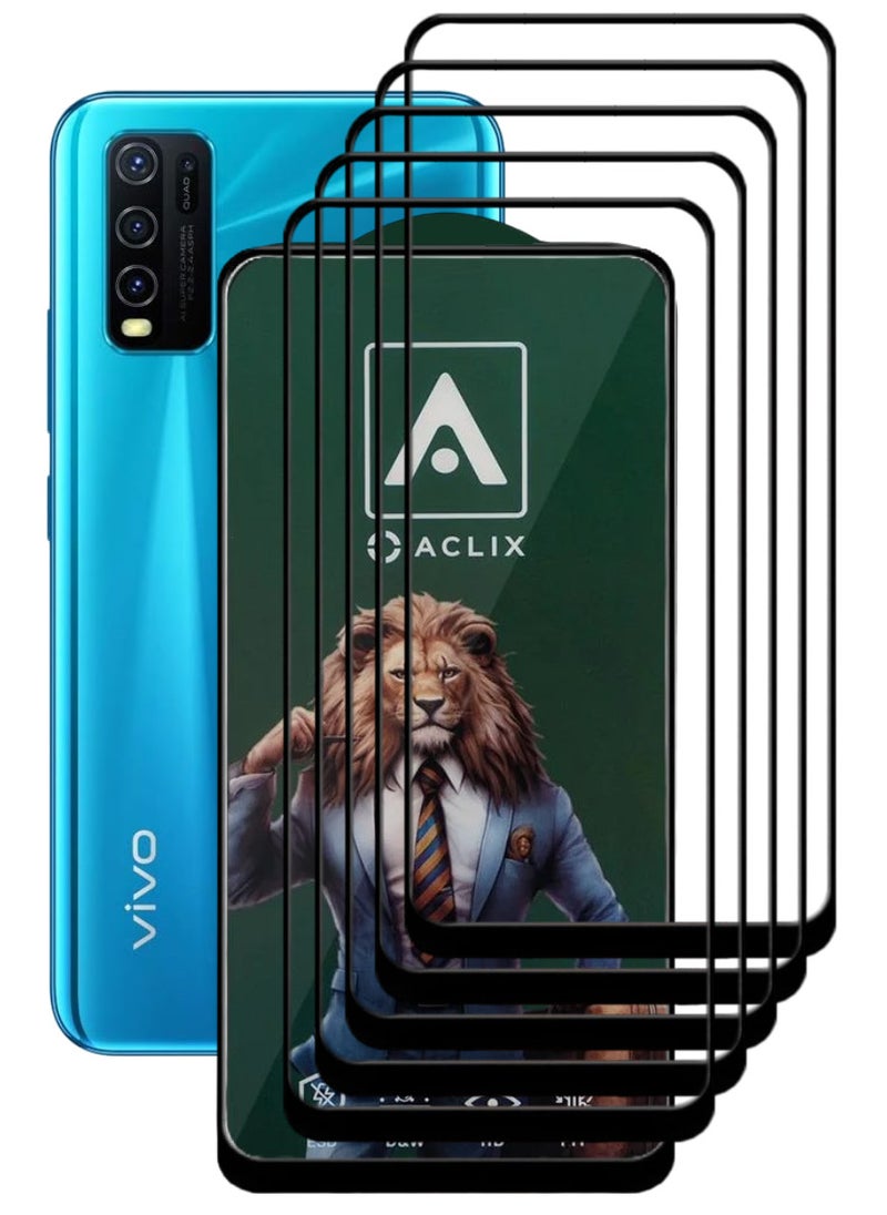 ACLIX 5 Pieces Antistatic ESD Dustproof Premium Quality High Definition Tempered Glass Screen Protector Designed For vivo Y30 - Image 1