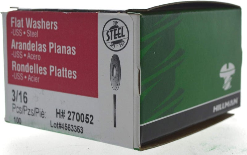 Hillman The Group 270052 Flat Zinc Washers, 3/16-Inch, 100-Pack - Image 3