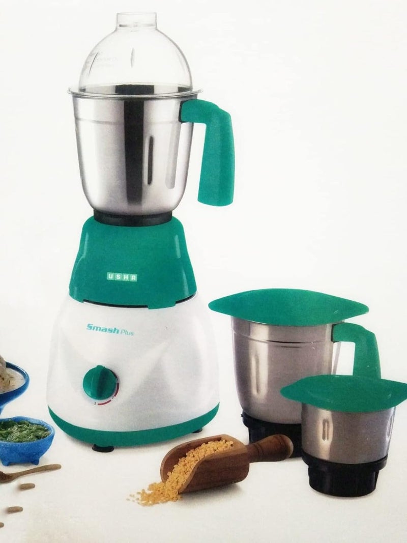 USHA Smash Plus Mixer Grinder MG-3771 Green 750 Watt - Image 2