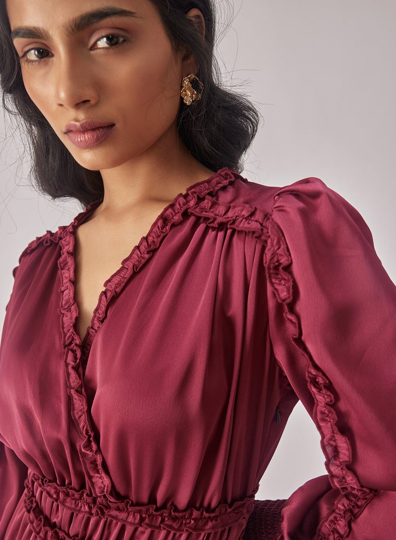 ذا ليبل لايف فستان قصير مكشكش بطبقات - Image 2