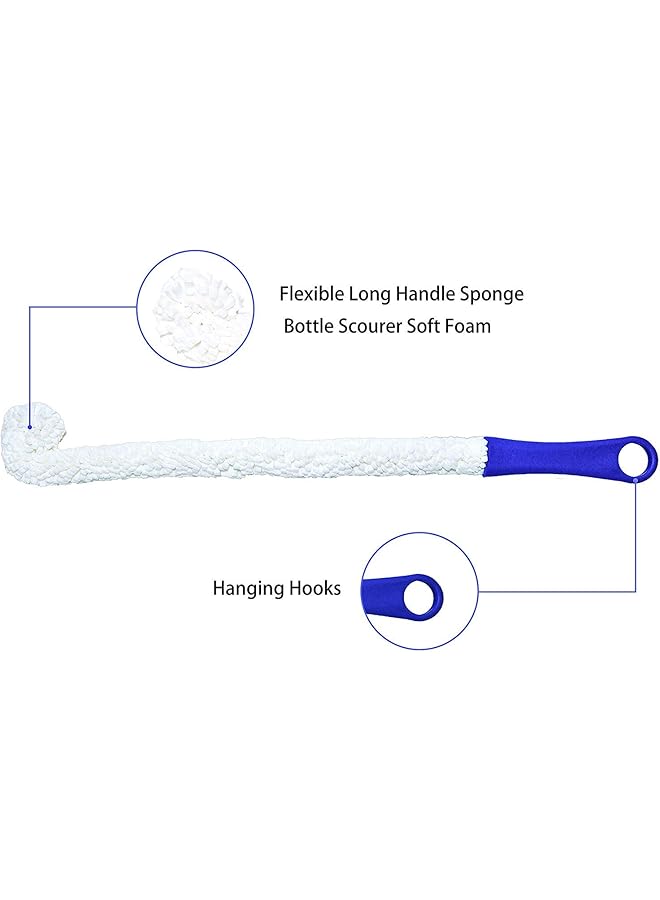 erorex Long Bottle Cleaning Brush Multi Function Flexible Scourer For Decanters Goblets Glasses Cups Household Cleaner Tools - Image 3