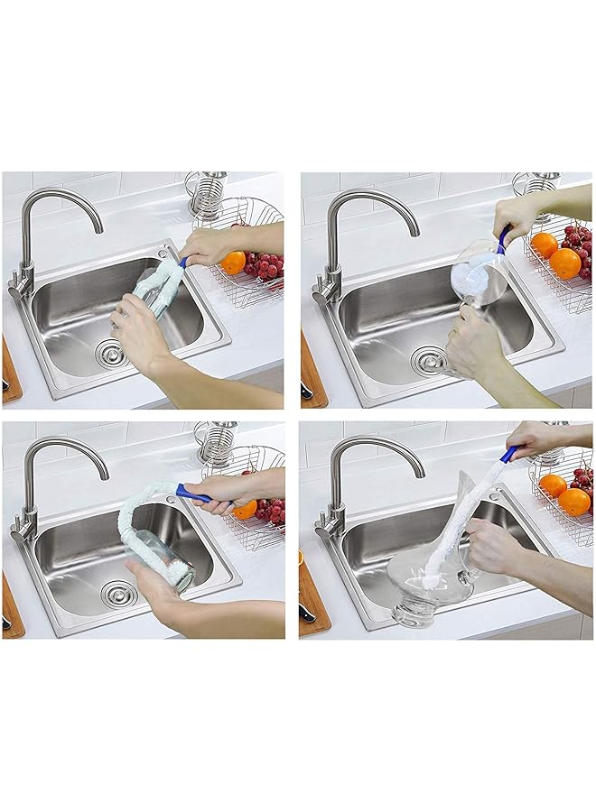 erorex Long Bottle Cleaning Brush Multi Function Flexible Scourer For Decanters Goblets Glasses Cups Household Cleaner Tools - Image 5