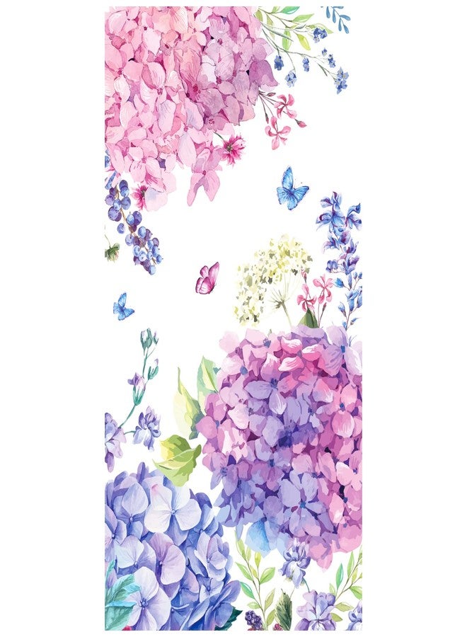 CC HOME Hydrangea Birthday Paper Plates Napkins Pink Purple Flowers Disposable Tableware Set Party Supplies Spring Floral Theme Dinnerware Serves 24 Guests for Audlts Kids Baby Shower Birthday 88PCS - Image 3