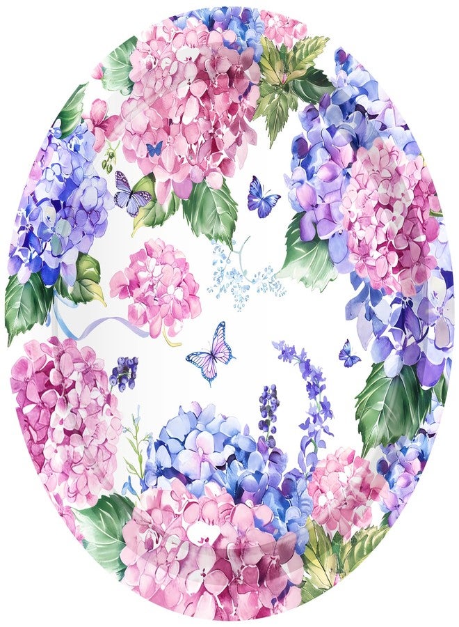 CC HOME Hydrangea Birthday Paper Plates Napkins Pink Purple Flowers Disposable Tableware Set Party Supplies Spring Floral Theme Dinnerware Serves 24 Guests for Audlts Kids Baby Shower Birthday 88PCS - Image 5