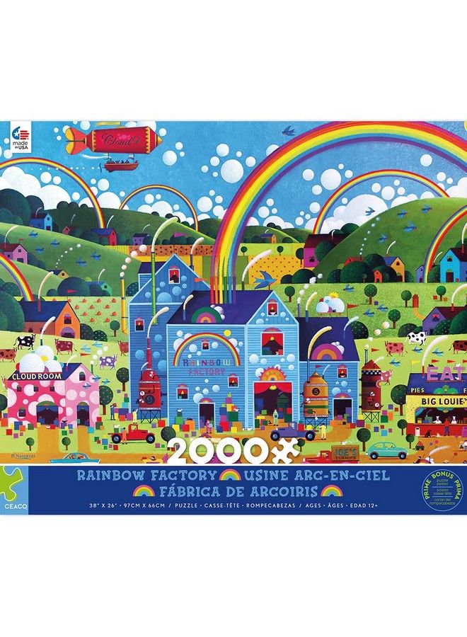 Ceaco Rainbow Factory 2000 Piece Jigsaw Puzzle - Image 3