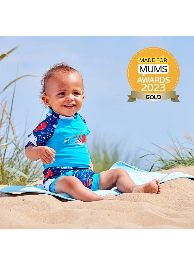 Splash About Splash About Happy Nappy Sunsuit with Swim Diaper Under The Sea 6-14 Months  - Image 2