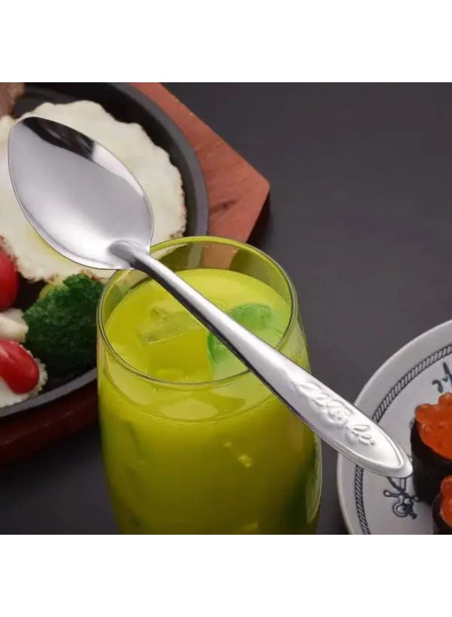Stainless Steel Rose Spoons Flatware Set 10pcs Durable Versatile Household Commercial Gift - Image 1