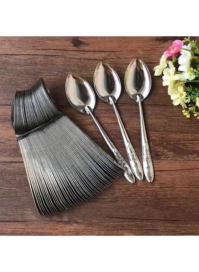 Stainless Steel Rose Spoons Flatware Set 10pcs Durable Versatile Household Commercial Gift - Image 2