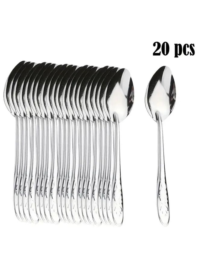 Stainless Steel Rose Spoons Flatware Set 10pcs Durable Versatile Household Commercial Gift - Image 3