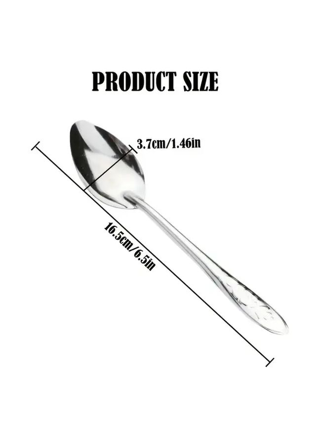 Stainless Steel Rose Spoons Flatware Set 10pcs Durable Versatile Household Commercial Gift - Image 4