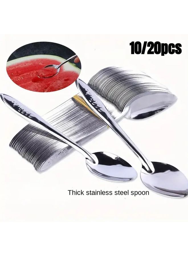 Stainless Steel Rose Spoons Flatware Set 10pcs Durable Versatile Household Commercial Gift - Image 5