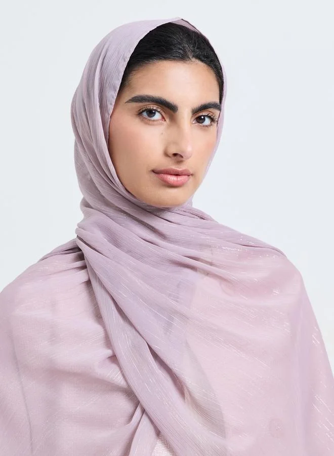 Amirah Lilac Self Design Shimmer Hijab 70x180 cm