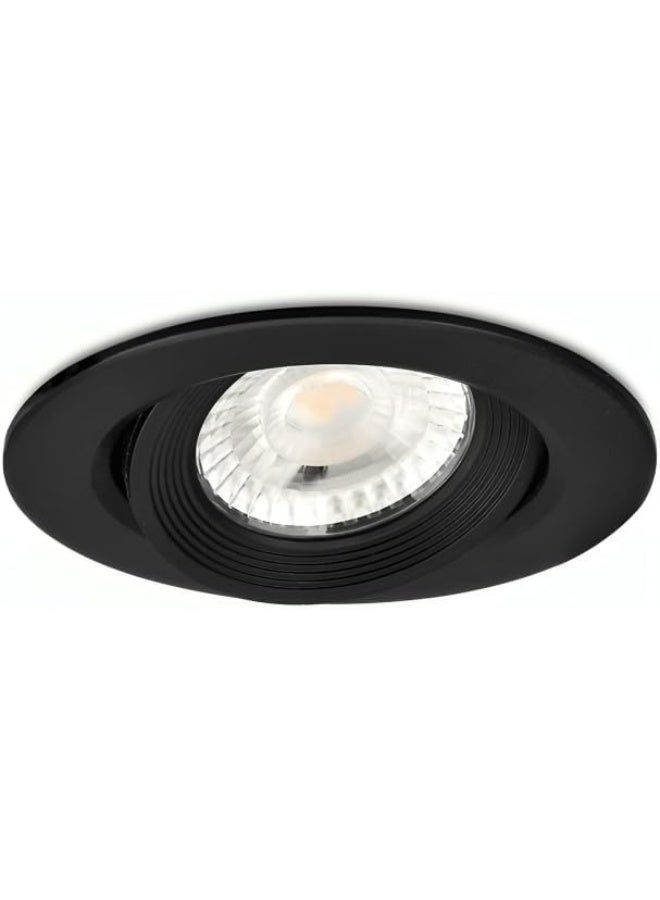 Lynacz Original Adjustable Round LED Downlight 7W 240VAC -Black Ceiling Spotlight IP40 Rated | For Indoor Home & Office Use (DAYLIGHT, PACK OF 4) - Image 2