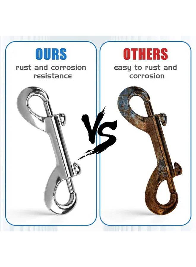 Durable Zinc Alloy Double Headed Buckle 2pcs Silvery Metal Clip For Dog Leash Hardware - Image 5