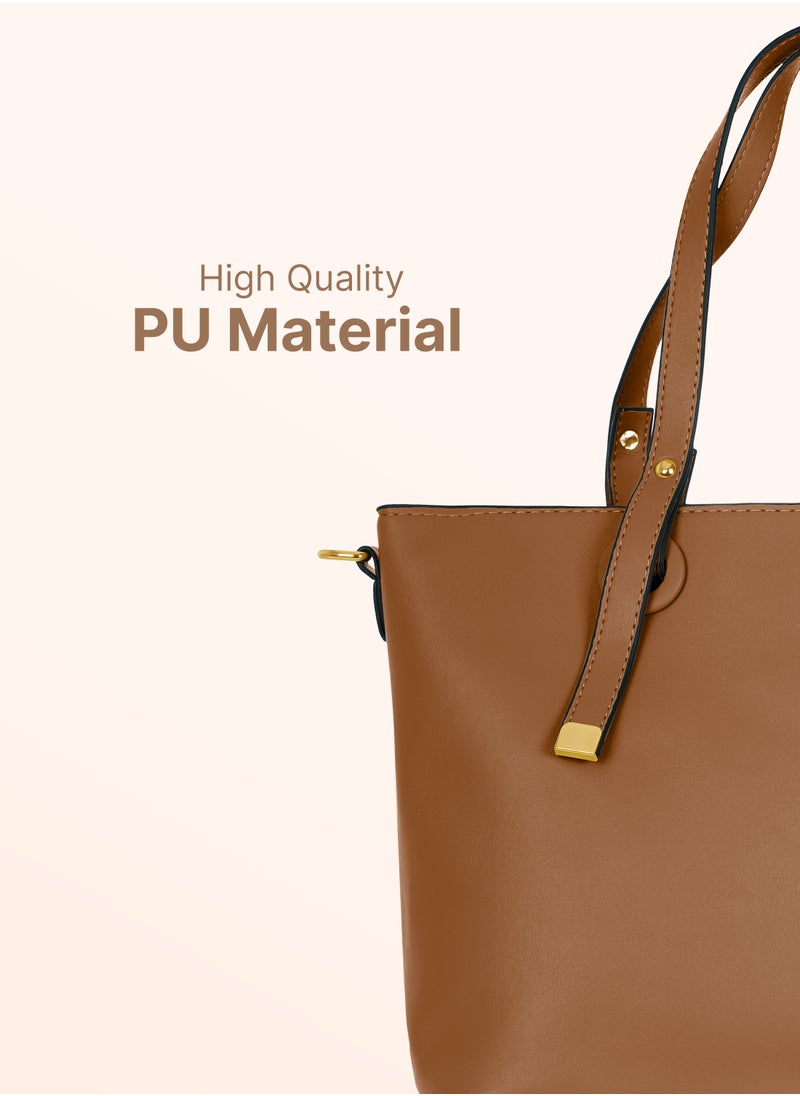 PARAJOHN Bella Tote Solid Fashionable Ladies Top-handle Bags Handbags for women Shoulder Crossbody bag  - Image 3