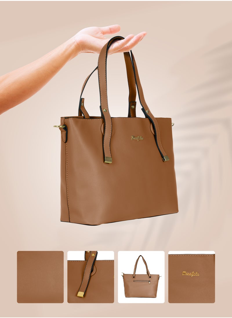 PARAJOHN Bella Tote Solid Fashionable Ladies Top-handle Bags Handbags for women Shoulder Crossbody bag  - Image 5
