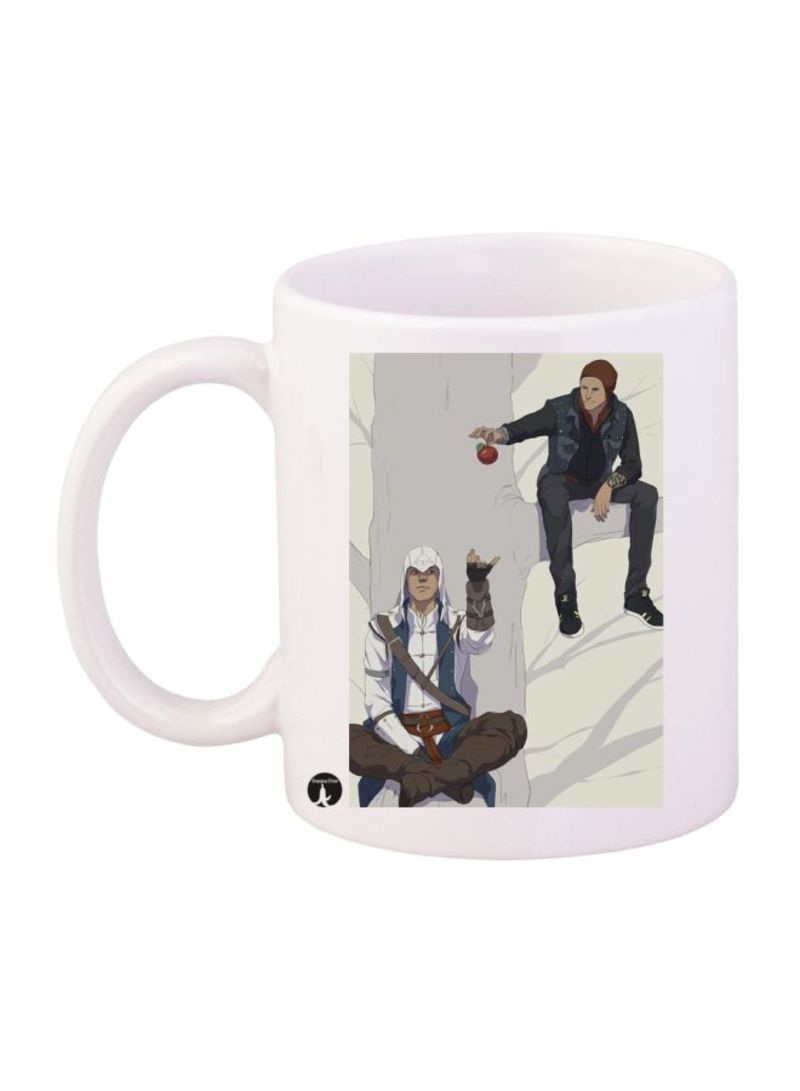 RKN Multiple Characters Printed Mug White/Black/Blue Standard Size