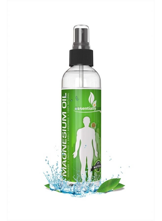 essentiallybased Magnesium Oil Spray - Large 12oz Size - Extra Strength - 100% Pure for Less Sting - Less Itch - Essential Mineral Source - Made in USA  - Image 1