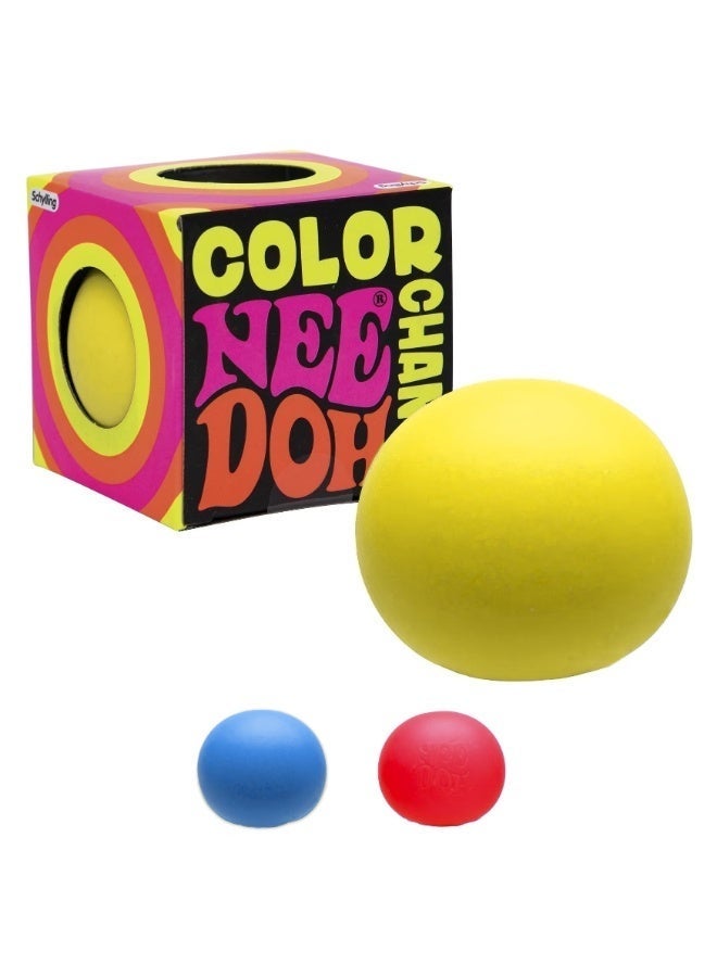 Needoh Squeezable Ball Squishy Toy - Sensory Fidget Toy for Kids & Adults, Calming Squishy Stress Relief Ball—Yellow - Image 1