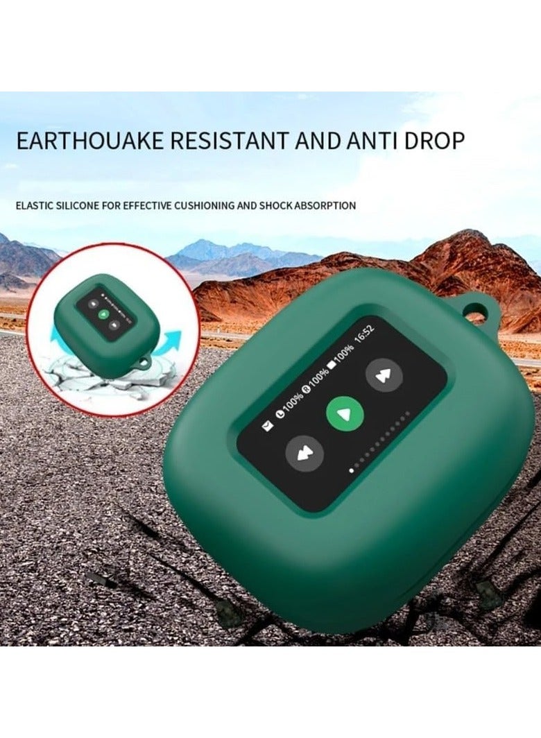 Silicone Protective Case for JBL Live Beam 3 with Keychain Cover (Green) - Image 2