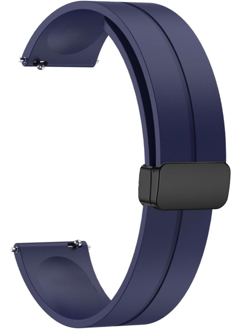 18mm Silicone Strap For Huawei Watch GT 6 41mm/GT 5 Pro 42 mm/GT 5 41mm/GT4 41 mm/Watch 5 42mm Magnetic Metal Buckle Sport Silicone Breathable Strap, Band Soft Replacment Wristband - Image 4