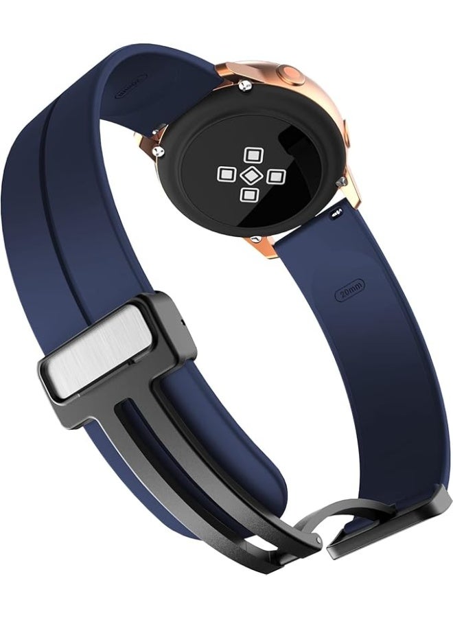 18mm Silicone Strap For Huawei Watch GT 6 41mm/GT 5 Pro 42 mm/GT 5 41mm/GT4 41 mm/Watch 5 42mm Magnetic Metal Buckle Sport Silicone Breathable Strap, Band Soft Replacment Wristband - Image 2