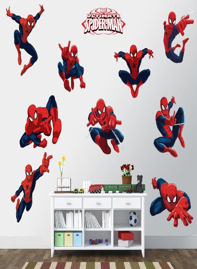 MARVEL Spiderman Sticker Pack for Kids Room Wall Decor | Peel and Stick Wall Decal for Ultimate Spider-man Party Decoration by Dekosh - Image 1