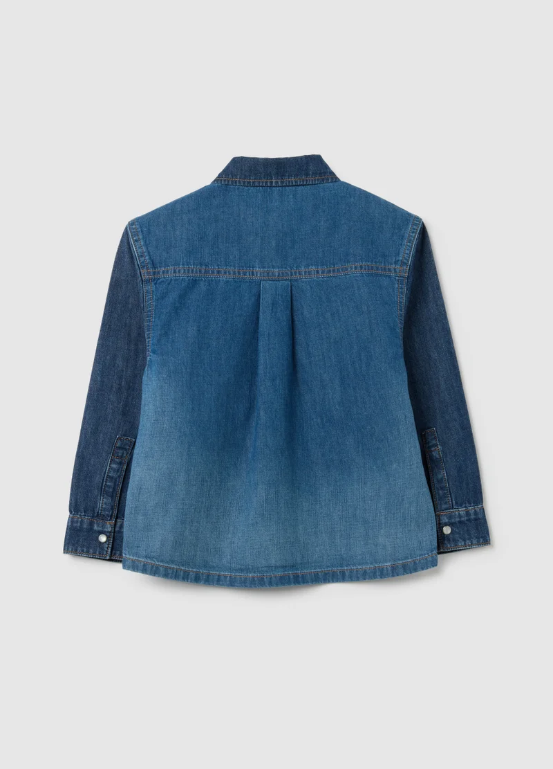 او في اس CHILDREN'S DENIM COTTON SHIRT