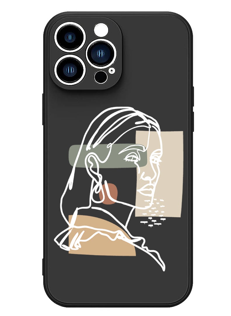 Theodor - Protective Slim Fit Case Liquid Silicone Cover with Full Body Protection Anti-Scratch Shockproof Case For iPhone 15 Pro Max Black - Women W - Image 1