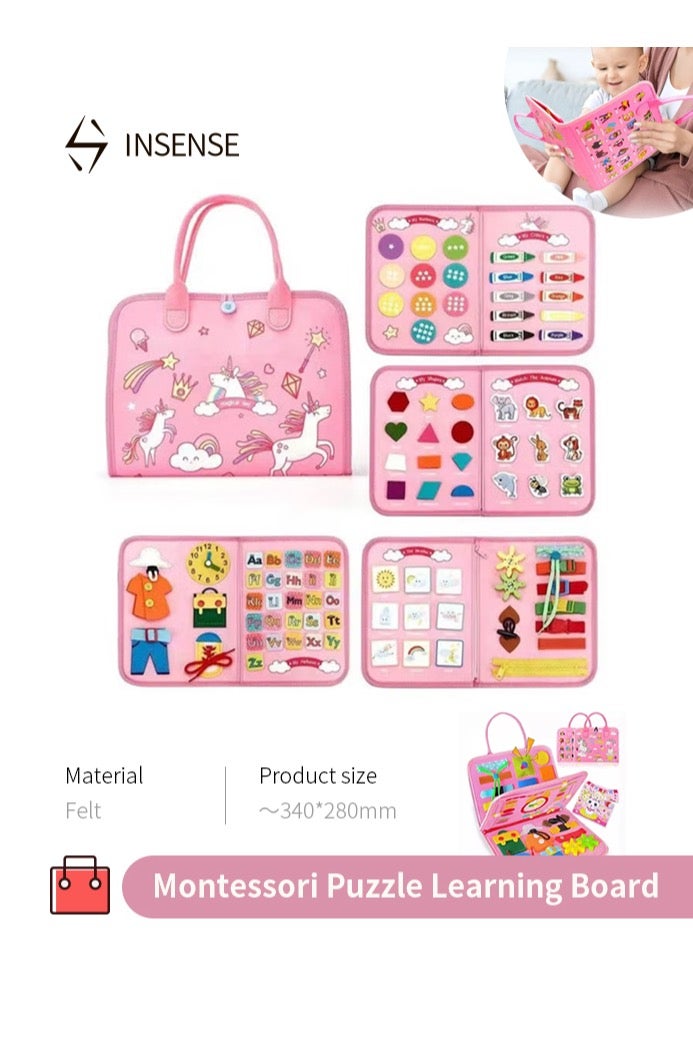 INSENSE Montessori Puzzle Learning Board – Educational Toy for Early Childhood Development, Ideal for Children Aged 3 and Above - Image 1