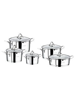 OMS 10PCS STAINLESS STEEL COOKWARE SET- MADE IN TURKEY  - Image 1
