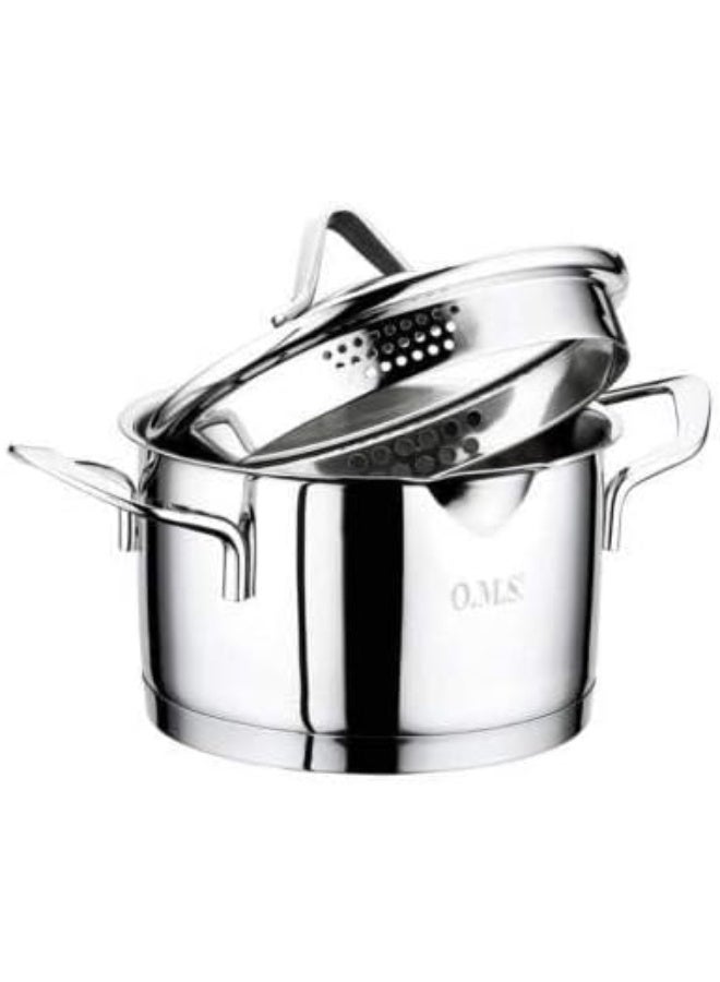 او ام اس طقم طناجر ستانلس ستيل مكون من 10 قطع صناعة تركيه - Image 2