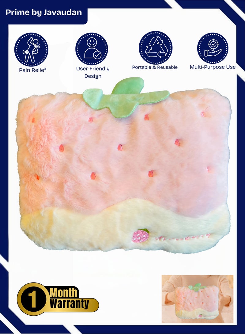 برايم بي جافاودان حقيبة ماء ساخن كهربائية قابلة لإعادة الشحن مع غطاء من الصوف لتخفيف آلام التشنجات والرقبة والكتفين وحقيبة العلاج الساخن وتدفئة اليدين والقدمين - Image 1