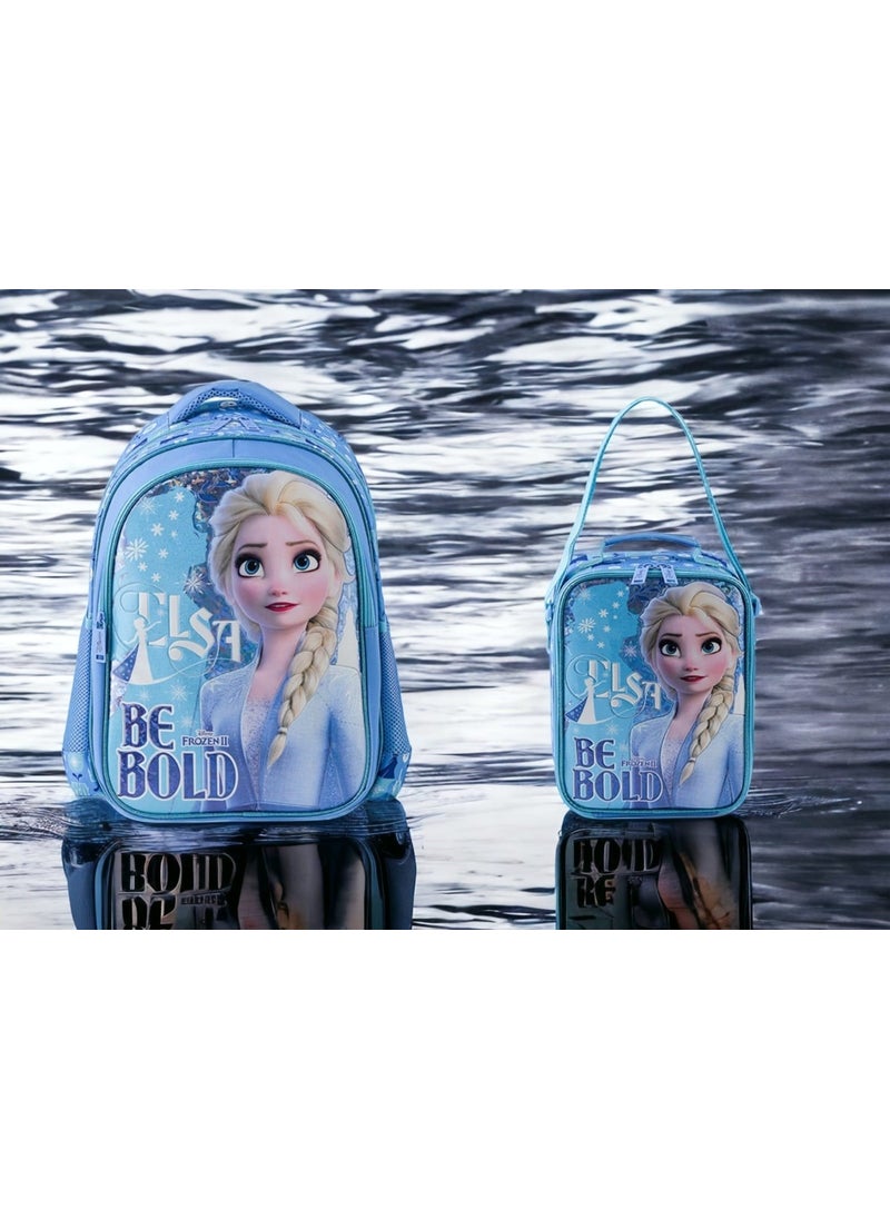 Frocx Frozen Primary School Bag Salto Be Bold and Lunch Box  - Image 1