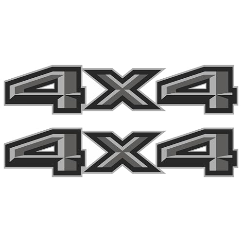 GOLD HOOK F150 4x4 Decal Set - Ford Replacement Bedside Stickers for Truck Enthusiasts, Durable 4x4 Sticker Pack for Off Road Style (Premium Series (Gray/Metallic Finish) - Image 1