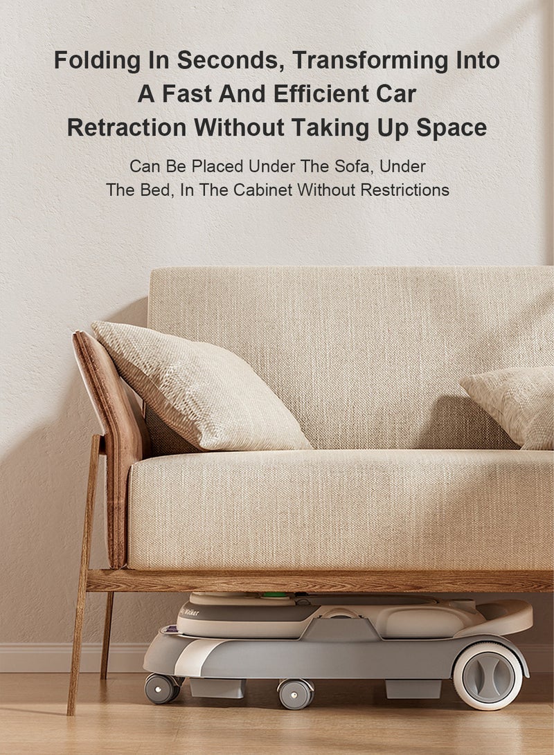 ما بيبي مشاية أطفال مضادة للساق على شكل حرف O مع موسيقى ومقبض قابل للفصل ، عربة أطفال قابلة للطي وقابلة للتعديل مع صينية قابلة للإزالة - Image 5